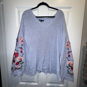 American Eagle Outfitters Light Blue Knit Sweater